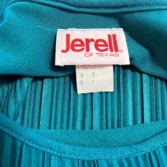 Vintage Jerell Of Texas Accordion Pleated Mid Century Belted Drop Waist - Picture 10 of 13